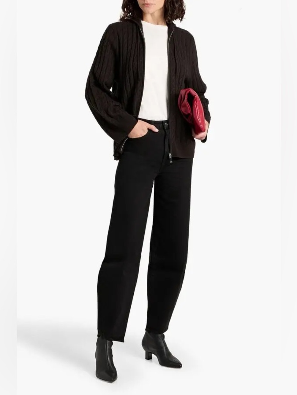 Toteme Black Barrel-leg Jeans 23/30